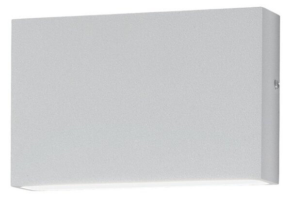 Egger Licht EGG LED lampă de perete pentru exterior Flatbox, alb, 11x7 cm, aluminiu, Alb, Baie, Metal, Modern, Soclu de perete jos