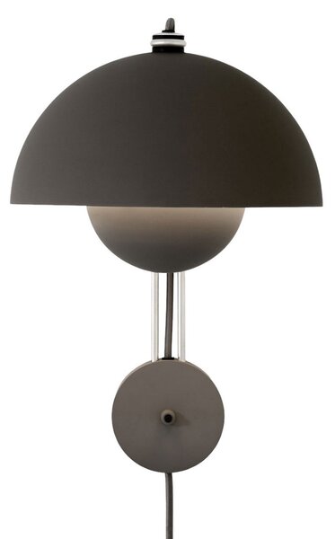 Lampă de perete &Tradition, Flowerpot VP8, Negru, Camera de zi, Metal, Design