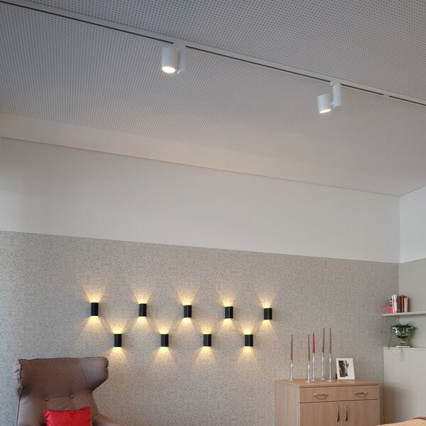 Egger Licht EGG DLS LED aplică de perete Feeling, negru-auriu, Negru, Camera de zi / sufragerie, Metal, Modern