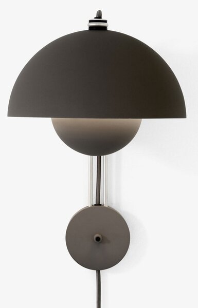 Lampă de perete &Tradition, Flowerpot VP8, Negru, Camera de zi, Metal, Design