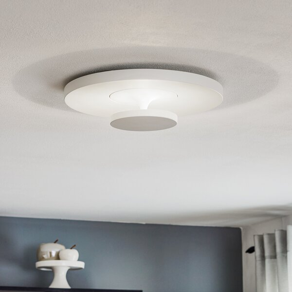 Egger Licht EGG DLS LED plafonieră Sunny, alb, Ø 38 cm, Alb, Camera de zi / sufragerie, Metal, Modern, Perete rotund