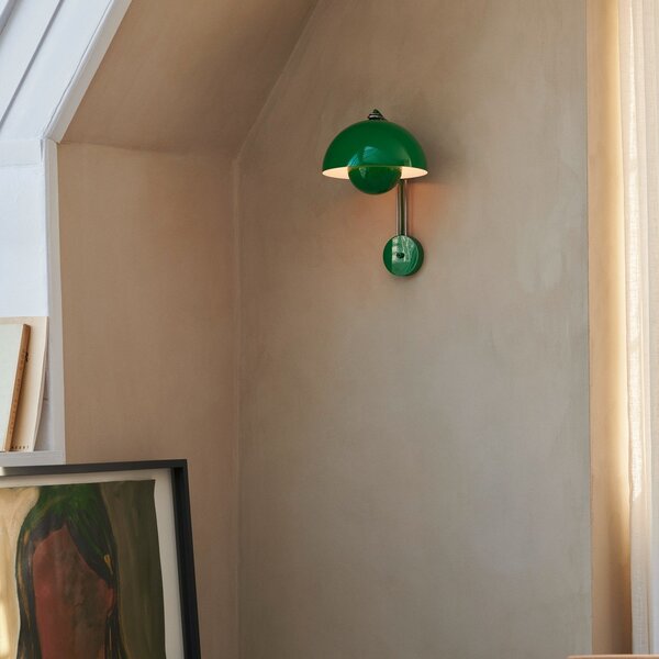 Lampă de perete &Tradition, Flowerpot VP8, Verde, Camera de zi, Metal, Design