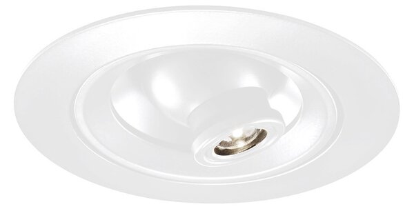 Egger Licht EGG DLS LED spot încastrat Riga Zooom, rotund, alb, 3.000K, reglabil, Alb, Hol, Metal, Modern, Corpuri de iluminat încastrate rotunde