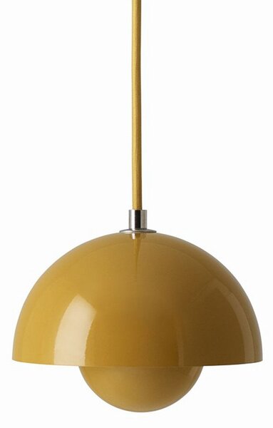 Lustră Pendul &Tradition, Flowerpot VP10, reglabil, Galben, Camera de zi, Metal, Design
