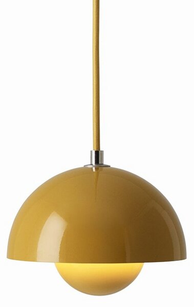 Lustră Pendul &Tradition, Flowerpot VP10, reglabil, Galben, Camera de zi, Metal, Design