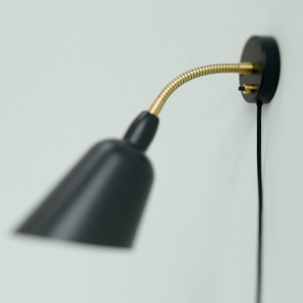 Lampă de perete &Tradition, Bellevue AJ9, reglabil, Negru, Camera de zi, Metal, Design