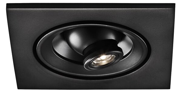 Egger Licht EGG DLS spot încastrat Riga Zooom, unghiular, negru, 2700K, reglabil, Negru, Hol, Metal, Modern, Luminile încastrate unghiulare