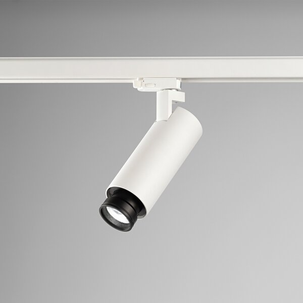 Egger Licht EGG DLS track spot Kelly, 15 - 90°, 3.000K, alb, reglabil, Alb, Studiu / Birou, Metal, Modern