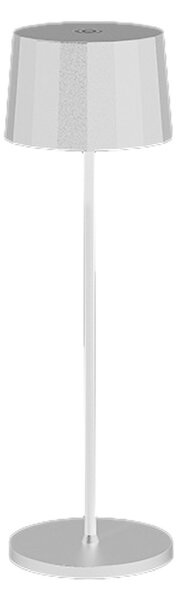 Egger Licht EGG DLS LED lampă de masă reîncărcabilă Tosca, alb, reglabil, Alb, Camera de zi / sufragerie, Metal, Modern