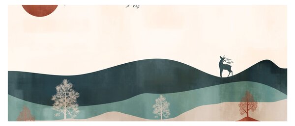 Tablou - Peisaj ilustrat (120x50 cm)