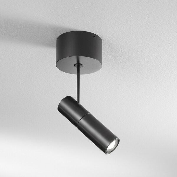 Egger Licht EGG DLS LED spot Zooom XL, montat la suprafață, 3.000K, negru, reglabil, Negru, Camera de zi / sufragerie, Metal, Modern