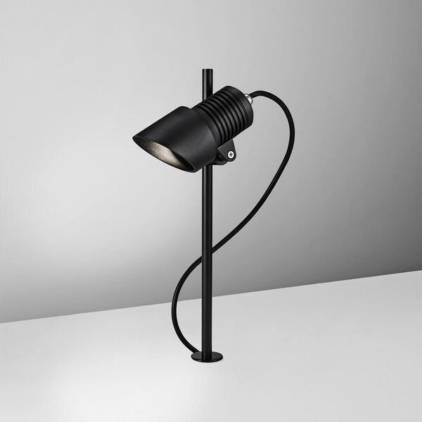 Egger Licht EGG DLS LED bornă luminoasă Atlantis, vârf de pământ, negru, Negru, Metal, Boltă de exterior / cale de acces