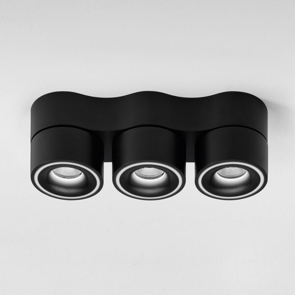 Egger Licht EGG DLS LED spotlight, Clippo Trio, negru, dimabil, reglabil, Negru, Studiu / Birou, Metal, Modern