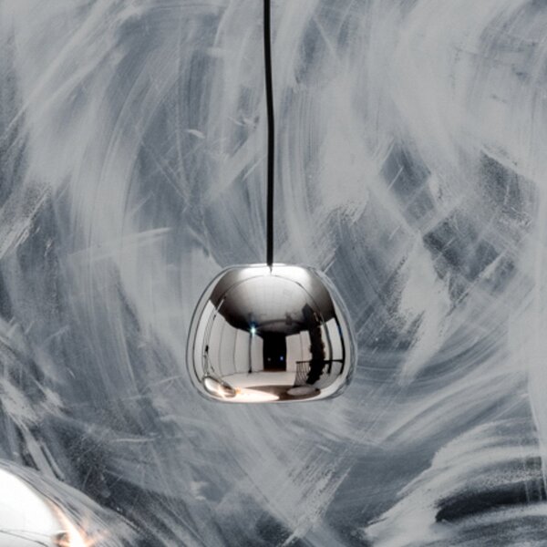 Lustră Pendul Tom Dixon, Void mini, reglabil, Metalic, Camera de zi, Metal, Design