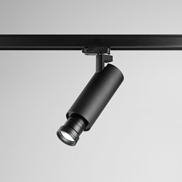 Egger Licht EGG DLS track spot Kelly, 15 - 90°, 3.000K, negru, reglabil, Negru, Studiu / Birou, Metal, Modern