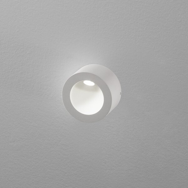 Egger Licht Aplică de perete EGG DLS LED Saxo On, Ø 8 cm, aluminiu, alb, Alb, Hol, Metal, Modern