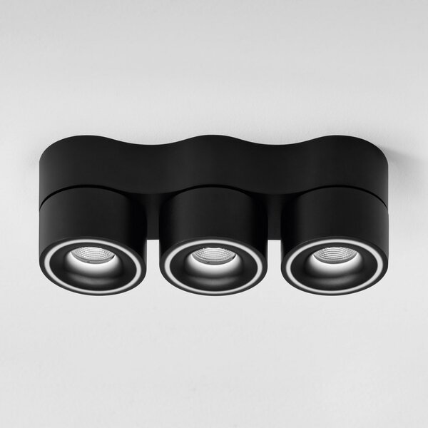 Egger Licht EGG DLS spot Clippo Trio, negru, DALI dimabil, reglabil, Negru, Studiu / Birou, Metal, Modern