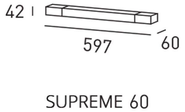 Egger Licht Aplică de perete EGG DLS LED Supreme, culoare oțel, 60 cm, Metalic, Baie, Plastic, Modern