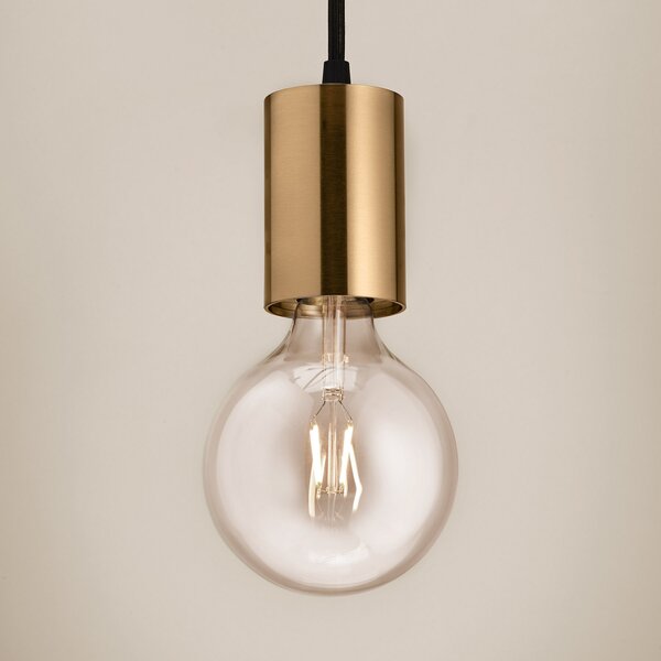 Egger Licht EGG DLS lampă suspendată Soho, culoarea alamei, reglabil, Auriu / Alamă, Camera de zi / sufragerie, Metal, Modern