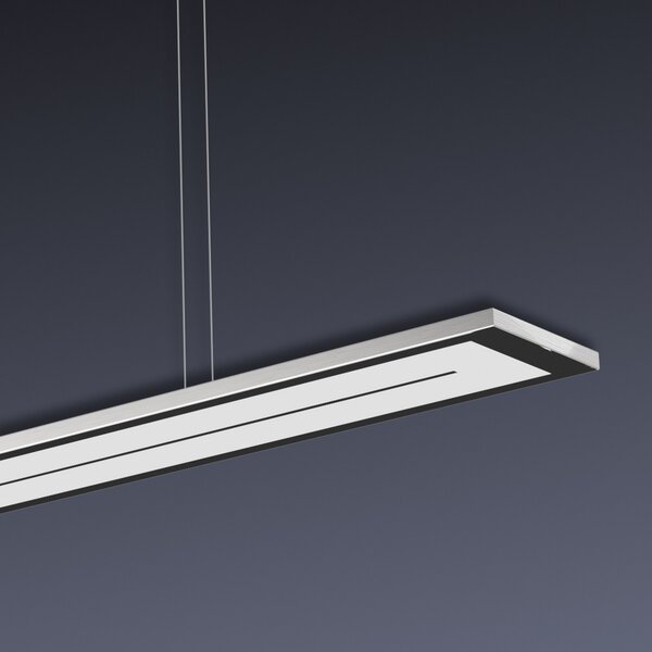 Evotec Zen lampă suspendată LED reglabilă - 108 cm, reglabil, Gri, Camera de zi / sufragerie, Metal, Modern