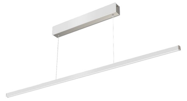 Evotec Orix lampă suspendată LED, albă, lungime 120 cm, Alb, Camera de zi / sufragerie, Metal, Modern