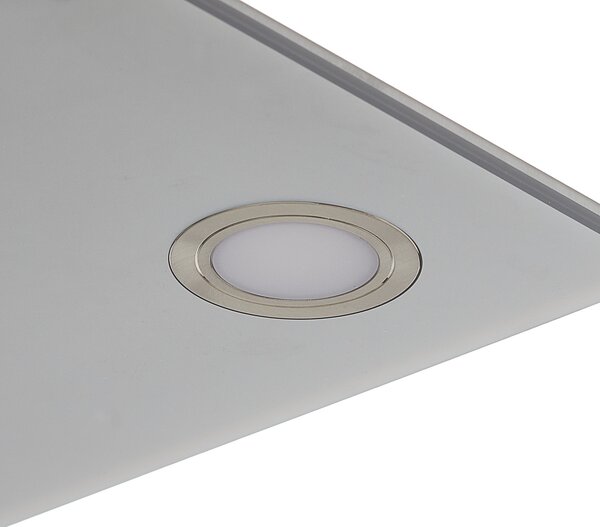 Evotec Pano lampă suspendată pătrată LED, metalic, reglabil, Gri, Camera de zi / sufragerie, Metal, Modern
