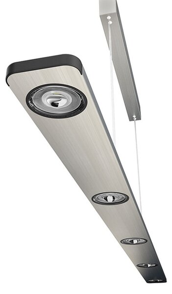 Evotec Wave lampă suspendată LED cu variator tactil 140cm, reglabil, Gri, Camera de zi / sufragerie, Metal, Modern