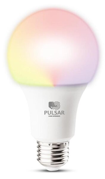 Bec LED Inteligent Pulsar A60 10W E27 RGB WiFi Bluetooth, Control Vocal Aplicatie Tuya, Lumina Ambientala Smart pentru Casa Eficienta Energetic