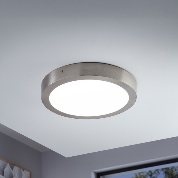 EGLO connect Fueva-C plafonieră rotund 30cm nichel, reglabil, Metalic, Hol, Metal, Modern