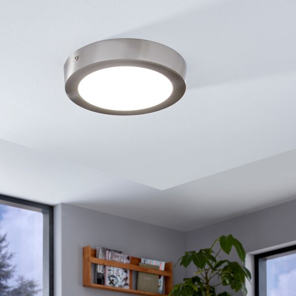 EGLO connect Fueva-C plafonieră rotund 22,5cm nich, reglabil, Metalic, Hol, Metal, Modern