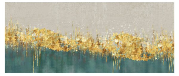 Tablou - Textura cu decor auriu (120x50 cm)