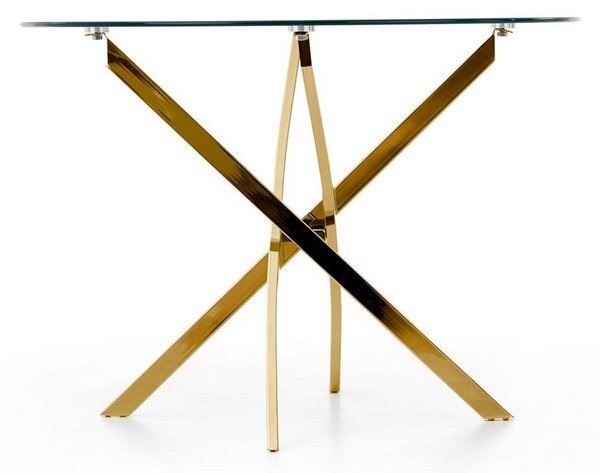 Masa de bucaterie Raymond, transparenta/aurie