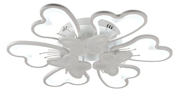 Plafonieră LED Erste Butterfly 100W 8500lm 680x605x120mm Albă Dimabilă 3CCT cu Telecomandă Corp Iluminat Modern pentru Living Dormitor Eficient