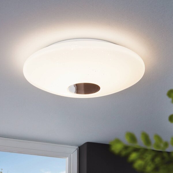 EGLO connect Voltago-C plafonieră LED rotundă albă, reglabil, Alb, Hol, Metal, Modern