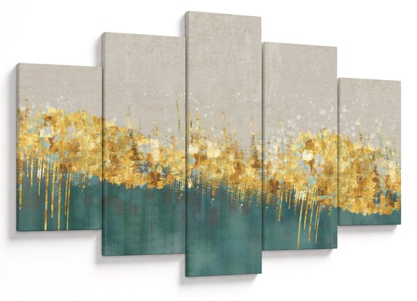 Tablou - Textura cu decor auriu (150x105 cm)