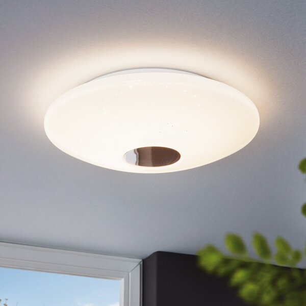 EGLO connect Voltago-C plafonieră LED rotundă albă, reglabil, Alb, Hol, Metal, Modern