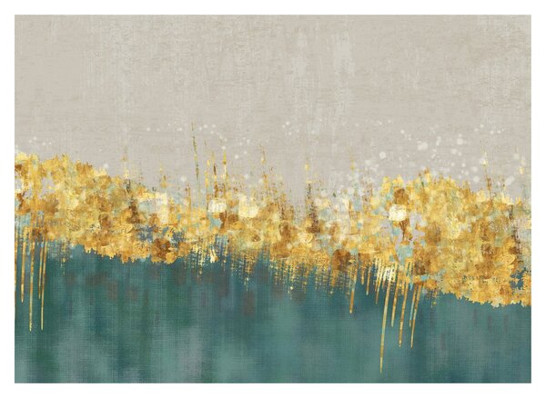 Tablou - Textura cu decor auriu (70x50 cm)