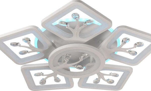Plafoniera LED Erste Trees 88W 4400lm 3CCT Albă Dimabilă cu Telecomandă Design Ramificat Modern 570x570x125mm Corp Iluminat Interior Elegant