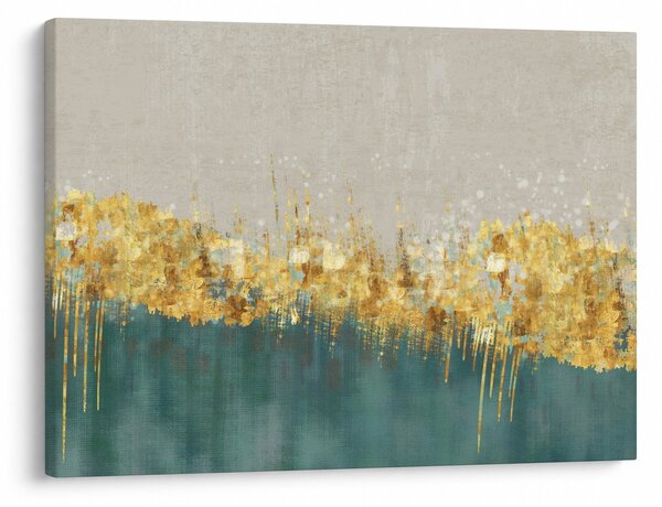 Tablou - Textura cu decor auriu (70x50 cm)
