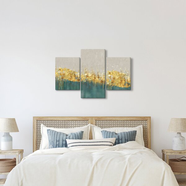 Tablou - Textura cu decor auriu (90x60 cm)