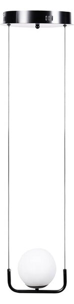Pendul Erste Glace Negru Mat 200x1500mm cu Soclu E27, Corp Iluminat Suspendat Design Scandinav Modern pentru Dining, Bucatarie sau Dormitor