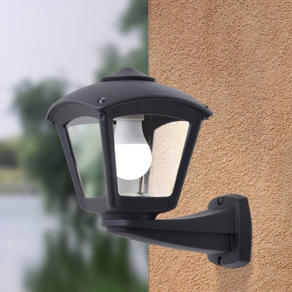 Aplică Exterior Fumagalli Roby 275x260mm, IP55, E27, Negru Mat, Rășină Anti-Coroziune, Design Italian Rezistent UV, Ideală Terasă sau Fațadă