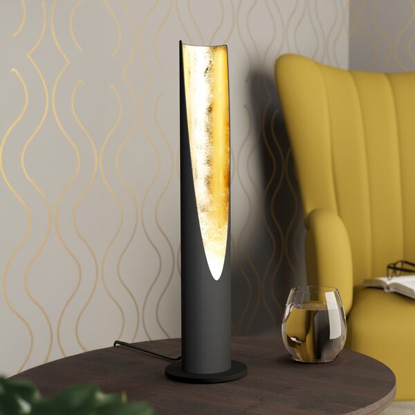 EGLO Barbotto lampă de masă LED în negru/auriu, Negru, Camera de zi / sufragerie, Metal, Modern