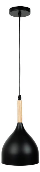 Pendul Industrial Erste Player 170x1000mm, Corp Iluminat Negru Mat E27 pentru Bucătărie, Design Minimalist Modern, Suspendat, Metal și Sticlă