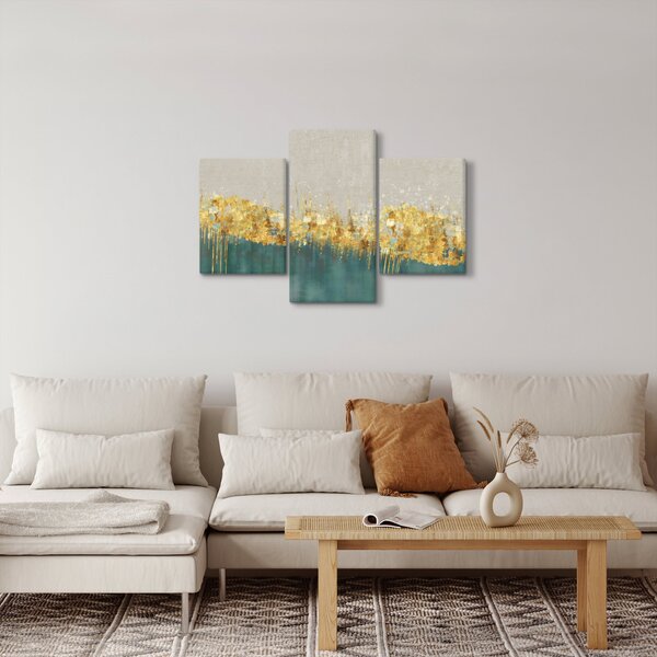 Tablou - Textura cu decor auriu (90x60 cm)