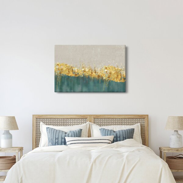 Tablou - Textura cu decor auriu (90x60 cm)