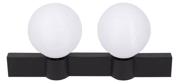 Aplica perete Erste Glace 2xE27, Design Modern Bicolor Negru Alb, Corp Iluminat Interior Minimalist pentru Living sau Hol, Elegant si Eficient