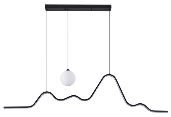 Pendul LED Erste Hades 26W Negru 1200x60x1500mm Corp Iluminat Suspendat Industrial Modern pentru Bucatarie Living Design Minimalist Eficient