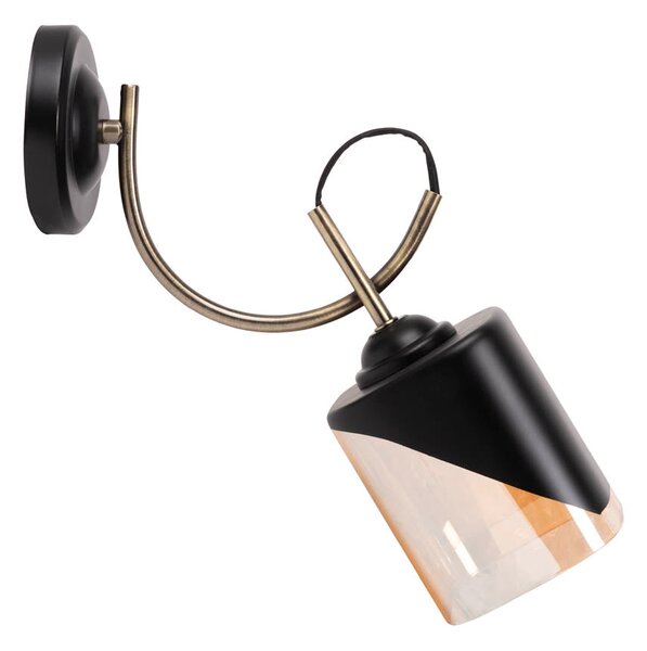 Aplica perete Erste Smoky 300x280 mm negru auriu E27 IP20 corp iluminat interior modern elegant pentru living hol dormitor design industrial LED