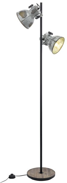 EGLO Barnstaple lampadar cu două surse, Negru, Camera de zi / sufragerie, Metal, Design industrial
